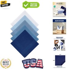 100 Pure Cotton Handkerchiefs with Stiching Assorted Color, 5 Colors