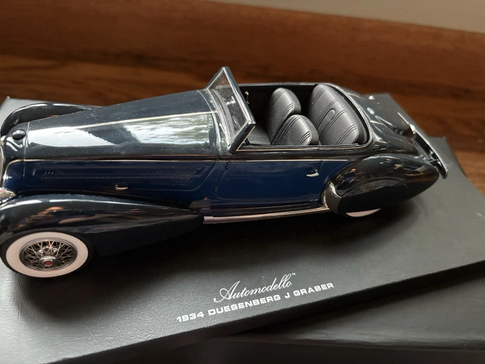 Automodello 1934 Duesenberg J Graber 1:24 Scale blue Dreams Engaged minor flaw - Image 2 of 4
