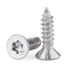 #10 x 1 Flat Head Torx Drive Self Tapping Screws for Wood and Sheet Metal 304...