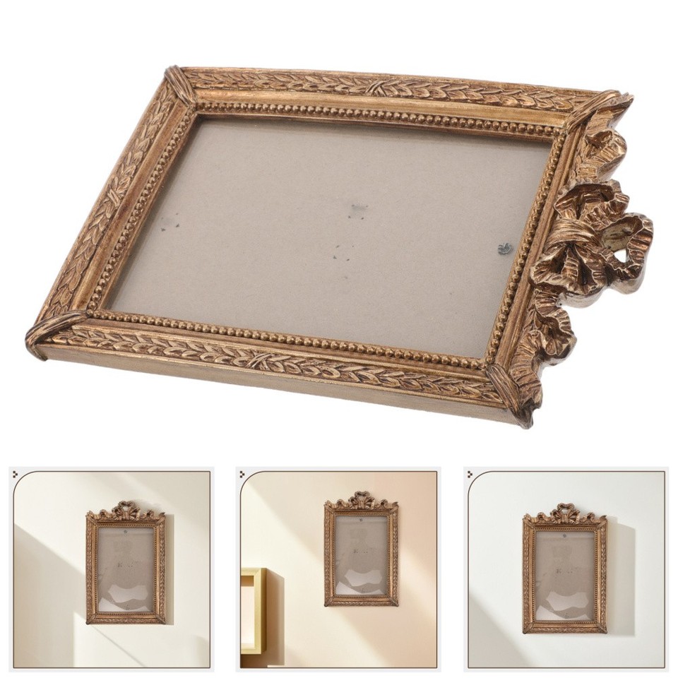 Picture Frame Ornament Decorative Bow Gold European Style Frames | eBay ...