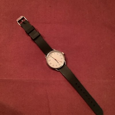 Womens Analog Watch With Black Plastic Strap