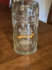  Sam Adams Octoberfest Beer Mug Stein .5L Dimple Heavy Glass Seasonal Brew