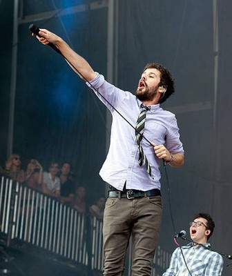 Michael Angelakos Ian Hultquist of Passion Pit perform 2012 Lollap- Old Photo