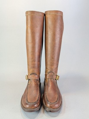 Vintage Gokey Botte Sauvage Snake Proof Leather Boots Tall Field Hunting VINTAGE GOKEY BOTTE SAUVAGE SNAKE PROOF HUNTING BOOTS SIZE  main image 2
