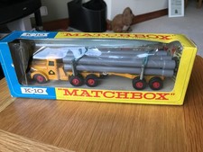Vintage Matchbox KingSize K-10 Pipe Truck - Original Box - Near Mint Condition