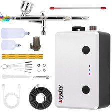 32PSI Cordless Airbrush Kit with Compressor,3 Adjustable Pressure Levels, Dua...