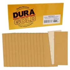 60 Grit - 1/3 Sheet Size, 3-2/3" x 9" Hook & Loop Sandpaper - 16 Sanding Sheets