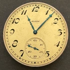 Antique 1923 Elgin Grade 345 Pocket Watch Movement Parts/Repair 12s 17j USA