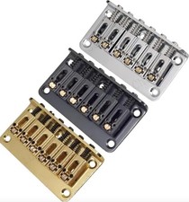 78MM Guitar Fixed Hardtail Bridge with Roller Saddles Fit Stratocaster Strat ...