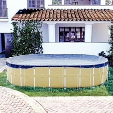 Amgo 15' x 30' Premium Oval Blue Winter Swimming Pool Cover Tarp Tarpco Safet...