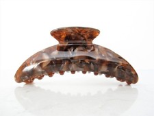 Large brown marbled hair claw clip for thick hair