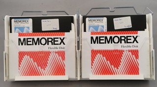 23x Vintage Used Memorex 1.2Mb 5 ¼” 2S/HD Floppy Disks