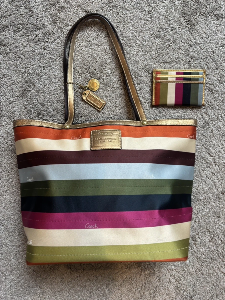 Coach Legacy totobag 黒 65th Striped A4OK Coach Legacy Tote Striped Bags & Handbags for Women for sale | eBay
