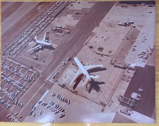 United Airlines DC-10 and Swissair DC-10 Vintage Photo Aerial View