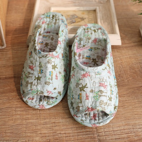 Floral Printed Home Slippers Non-slip Soft Bottom Flip Flops Casual Flat Shoes - Bild 20 von 25