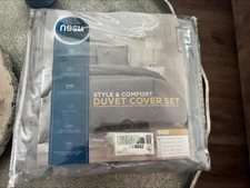 King Gray Duvet Cover 