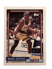 Excellent: Vintage 1992-93 topps Mookie Blaylock New Jersey Nets Trading Card