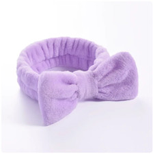 Women  s Solid Bow Headbands: Coral Fleece, Spa, Makeup, Wash Face, Hair Wrap