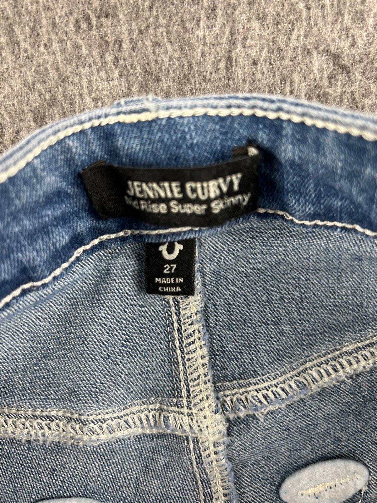  True Religion Jennie Curvy Mid Rise Super Skinny Jeans Women's Sz 27 Blue Denim thumbnail 10