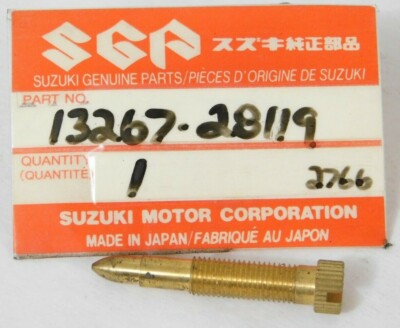 NOS 1977-1978 Suzuki RM 100 RM100 B/C Brass Throttle Stop Screw OEM 13267-28119