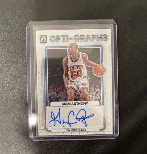 2022-22 Panini Basketball Donruss Optic Opti-Graphs Greg Anthony Auto /99 Knicks