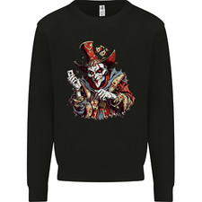 Evil Joker Clown Demon Jester Mens Sweatshirt Jumper