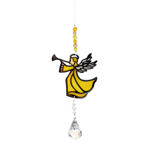 Ganz Stained Glass Angel Ornament Suncatcher Personalized Choose Name