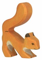 EichhÖRnchen Lauernd Orange Von Holztiger Waldtier Holztier Wildtier Neu