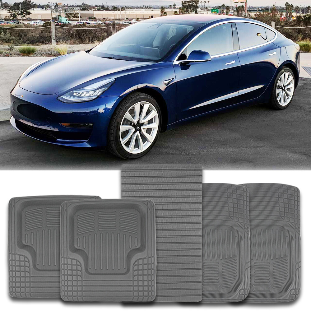 Black For Tesla Model 3/S/X/Y Heavy Duty XPE Car Floor Mats Front & Rear Carpets