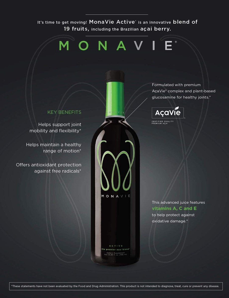 Monavie Active Nutritional Supplement 19 Fruits Glucosamine