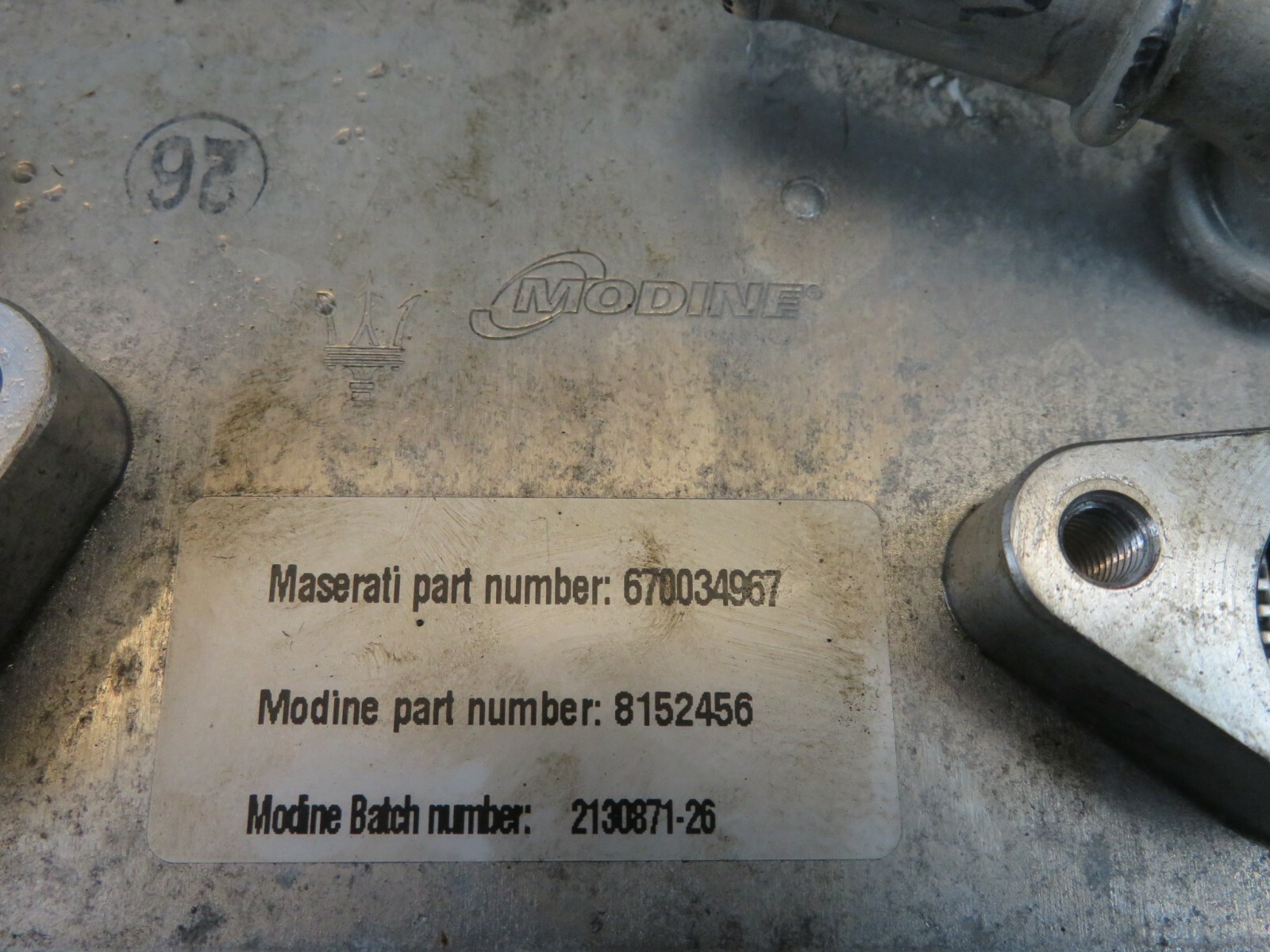 2014-2019 MASERATI GHIBLI SQ4 3.0L AWD TRANSMISSION OIL COOLER RADIATOR OEM