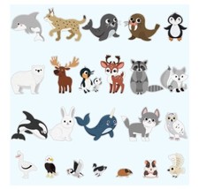23 Pcs Felt Board Story Sets Polar Animals Felt Story Board