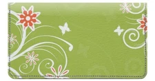 Blooming Vines Designer Checkbook Cover, Credit Card Slots & Pen Loop
