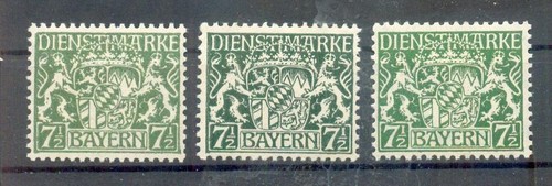 Bayern Service 25a-c All Colors ** MNH Postfrisch (76763
