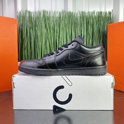 RARE Nike Air Jordan 1 Low Triple Leather Mens Shoes 553558-010