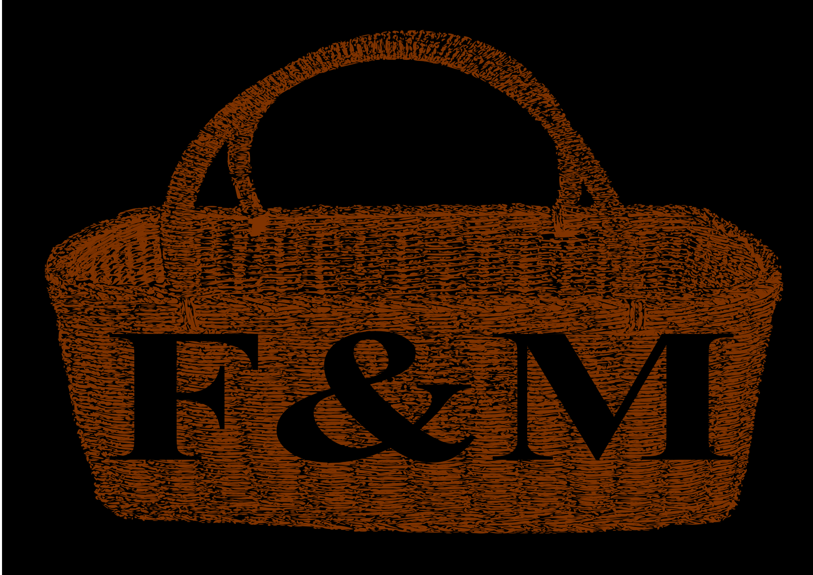 PICNIC BASKETS HAMPER BASKETS F&M BASKET F&M HAMPER F&M STENCILS LARGE