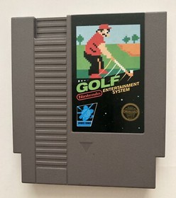 Golf 1985 Nintendo NES Black Box 5-Screw Game w/Sleeve Excellent Condition