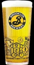 1 x Brooklyn Brewery Pint Glass New Design 20oz Brand New CE Marked