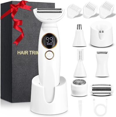 for Women Rechargeable Painl Electric Lady Shaver Cordless 5 in 1 Electric Razor