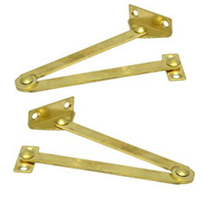 BRASS LEFT / RIGHT HAND JOINT CASEMENT STAY LIFT UP BOX TOP OPENING DOOR 3½"  
