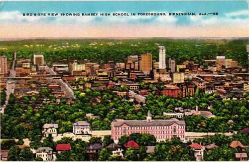 ALABAMA Birmingham Aerial View Ramsey Tech High School AL Vintage