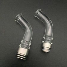 1PCS 810/510 Stainless steel Long Straw Tip Curved Glass Drip Nozzle Accesso.nu