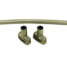 5' Stainless Steel Curved Round Shower Rod - Brushed Nickel Designer Look