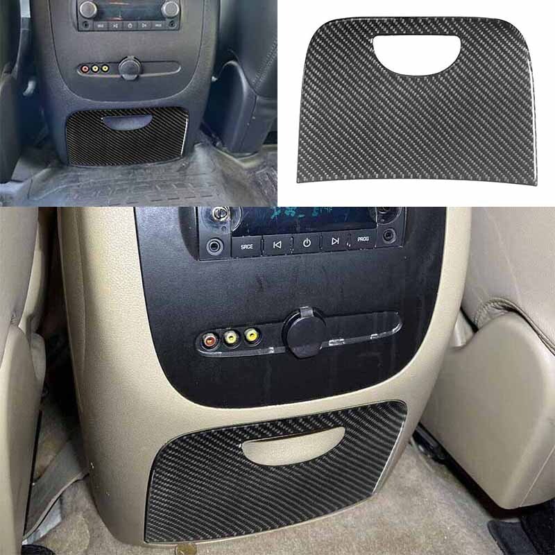 For Silverado/tahoe/sierra 2007-14 Carbon Fiber Rear Console Storage Cover Trim