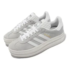 adidas Originals Gazelle Bold W Grey White Women Casual Platform Shoes HQ6893