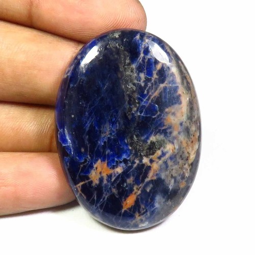 Blue Sodalite Smooth Oval Gemstone 42x30 mm Natural Sodalite Cabs 60 Cts SL-108 - Bild 7 von 9