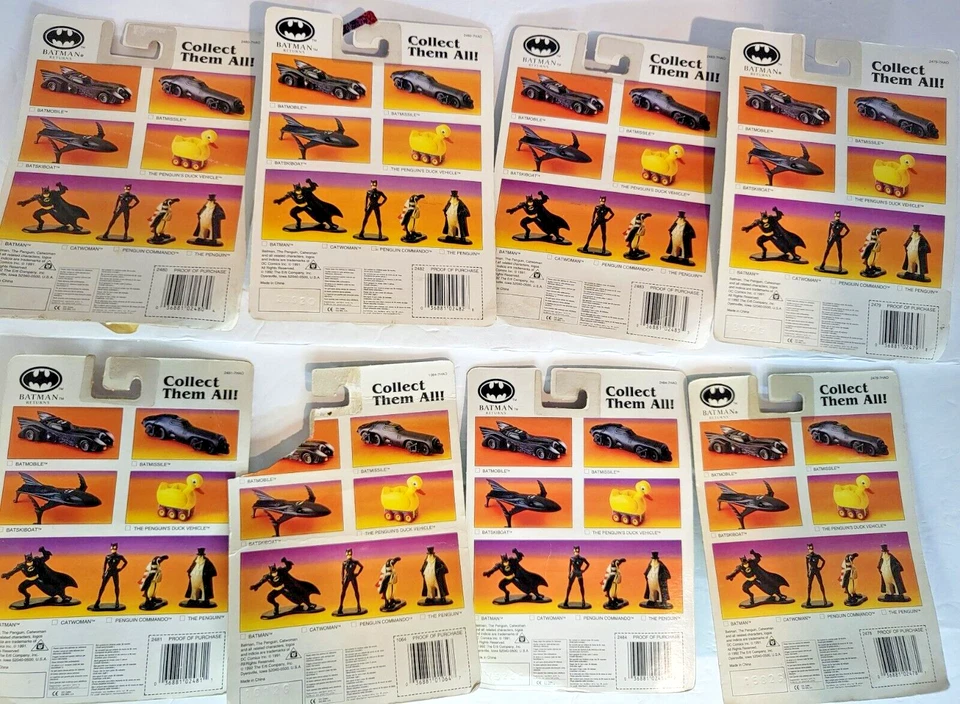 Juego Completo 1992 Batman Returns 8 Figuras Die-Cast-Metal Foto 2 de 4