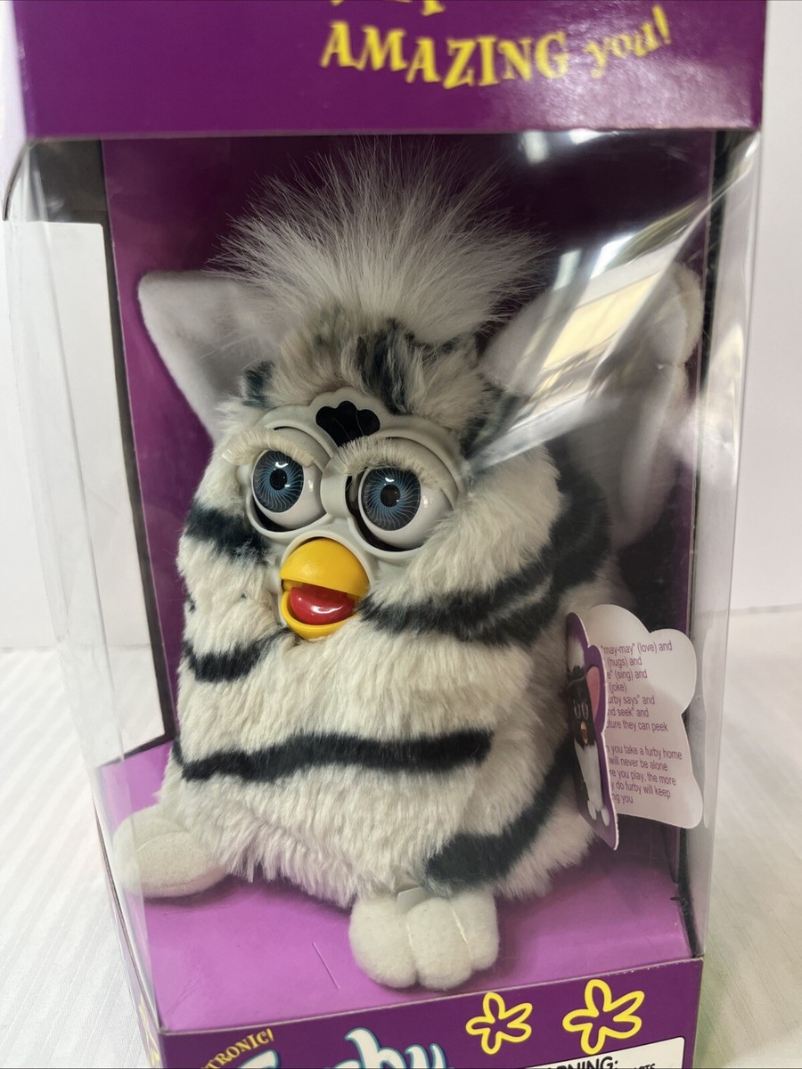 Vintage Furby Black & White Spots 1998 Tiger Electronics