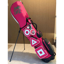MALBON GOLF Caddy Bag Stand Type Red 5-way 3.5Kg w/Hood cover free shipping JPN