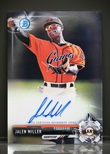 2017 Bowman Chrome #CPA-JMI Jalen Miller Autograph Hard-Signed